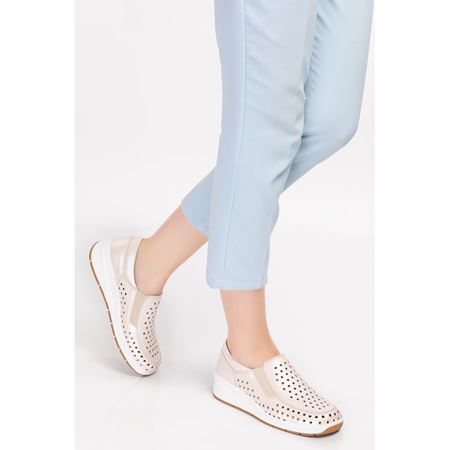 820 Z Bej Hakiki Deri Comfort Ayakkabı