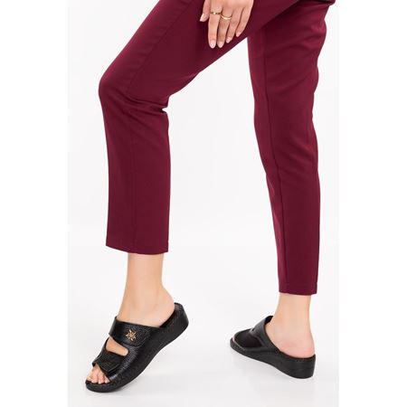 802 MARS Siyah Halluks Valgus Bunyon Kemik Çıkıntısına Özel Hakiki Deri Ortopedik Terlik