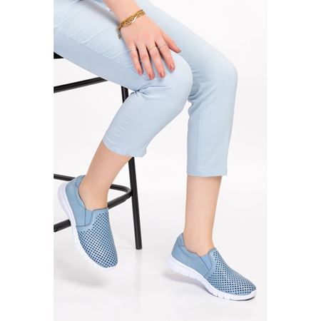 584 Kot Mavi Hakiki Deri Comfort