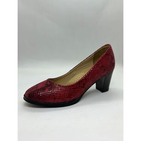 437 Kırmızı Yılan Hakiki Deri Comfort