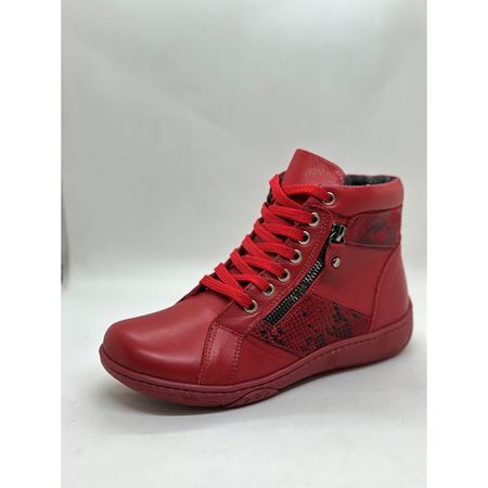 3698-12 KIRMIZI HAKİKİ DERİ COMFORT BOT