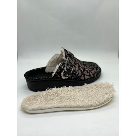 2177 UZAY Yün Astarlı Tabanı Çıkan Halluks Valgus Hakiki Deri Ortopedik Terlik