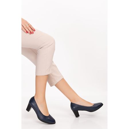 437 Lacivert Hakiki Deri Comfort