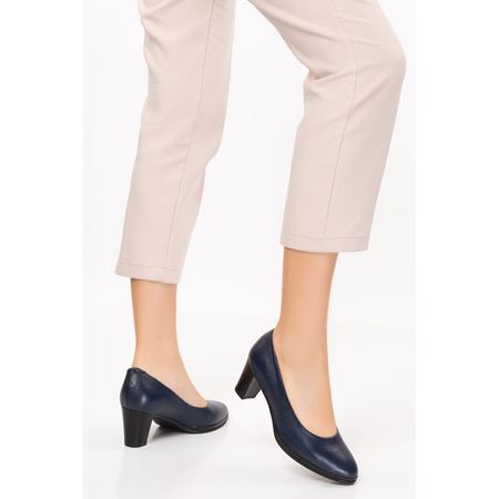 437 Lacivert Hakiki Deri Comfort