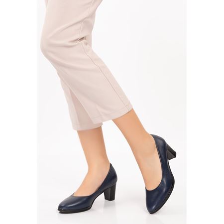 437 Lacivert Hakiki Deri Comfort