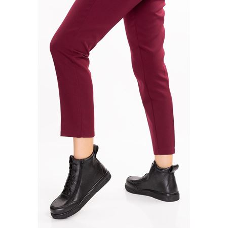 Frency Siyah Deer Hakiki Deri Çift Fermuarlı 