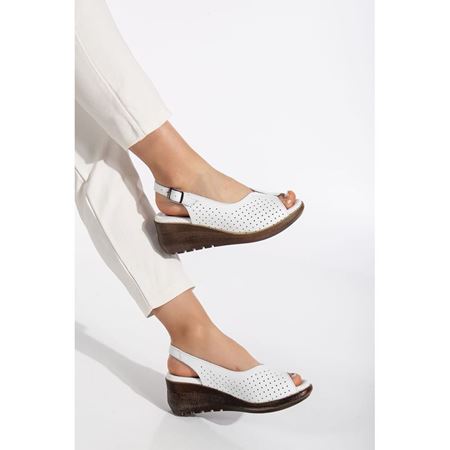 070 BEYAZ Hakiki Deri Topuk Dikeni Özellikli Yumuşak Taban Comfort