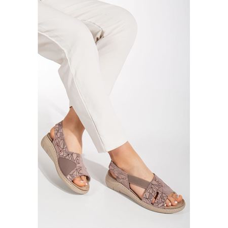 2831 VİZON PRİZMA Halluks Valgus Tabanı Çıkabilen Ortopedik Taban Hakiki Deri Sandalet