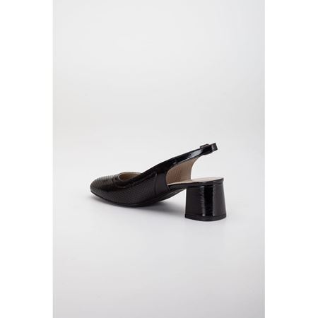 1517 Siyah Hakiki Deri Ortopedik Kadın Ayakkabı