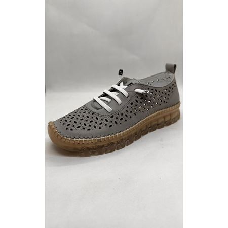502 SİLVER GREY Hakiki Deri Comfort Ortopedik Kadın Ayakkabı