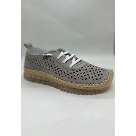 502 SİLVER GREY Hakiki Deri Comfort Ortopedik Kadın Ayakkabı