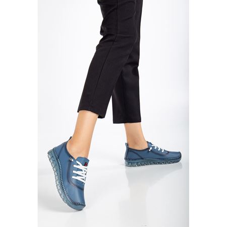 501 KOT MAVİ Hakiki Deri Comfort Ortopedik Kadın Ayakkabı