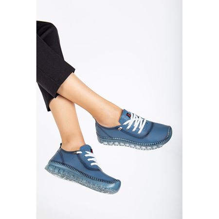 501 KOT MAVİ Hakiki Deri Comfort Ortopedik Kadın Ayakkabı