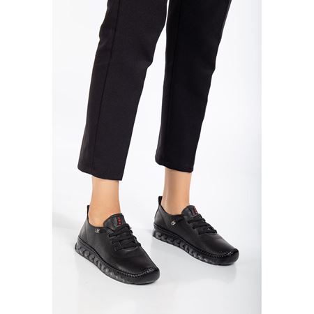 501 SİYAH Hakiki Deri Comfort Ortopedik Kadın Ayakkabı