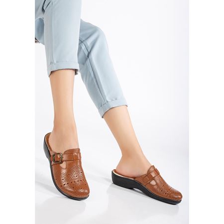 825 TABA Hakiki Deri İç Tabanı Çıkan Ortopedik Terlik