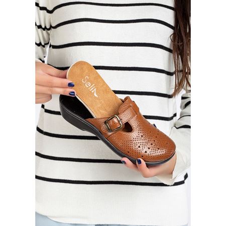 825 TABA Hakiki Deri İç Tabanı Çıkan Ortopedik Terlik