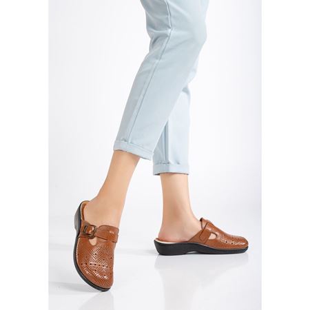 825 TABA Hakiki Deri İç Tabanı Çıkan Ortopedik Terlik