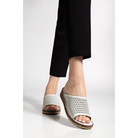 1852 BEYAZ Hakiki Deri Ortopedik Comfort