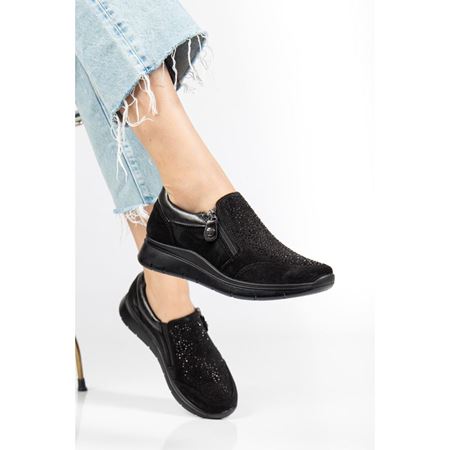 856490 IMAC ITALY BLACK SUET TAŞLI COMFORT