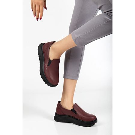 15004 BORDO Hakiki Deri Comfort