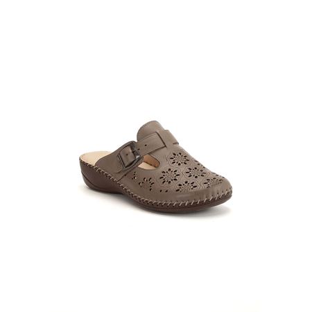 824 KOYU BEJ Hakiki Deri Ortopedik Topuk Dikeni Destekli