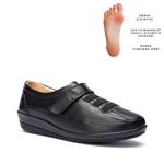 004 SİYAH  HAKİKİ DERİ ORTOPEDİK DİABETİK COMFORT