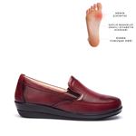 006 Bordo Hakiki Deri Ortopedik Diabetik Comfort