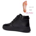 16205 Siyah Deer Hakiki Deri Comfort Bot