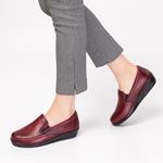 006 Bordo Hakiki Deri Ortopedik Diabetik Comfort