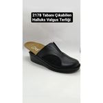 2178 E Tabanı Çıkan Halluks Valgus Hakiki Deri Ortopedik Terlik
