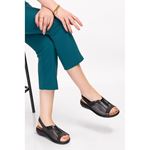 2169 SİMLİ TABANI ÇIKABİLEN HAKİKİ DERİ HALLUKS VALGUS DESTEKLİ ve MANTAR TABANLI ORTOPEDİK SANDALET