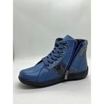 3698-12 KOT MAVİ HAKİKİ DERİ COMFORT BOT