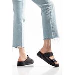 34 SİYAH Hakiki Deri Comfort Ortopedik Terlik